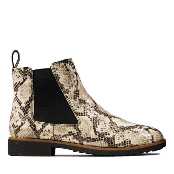 Clarks Womens Griffin Plaza Ankle Boots Snake | USA-2709561